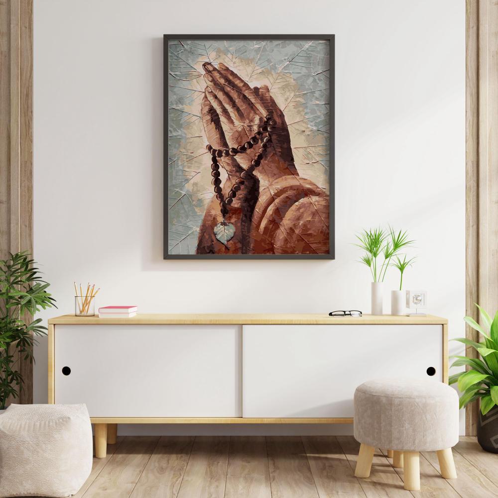 ✅Tranh số hóa Từ bi đã căng khung 40x50cm
