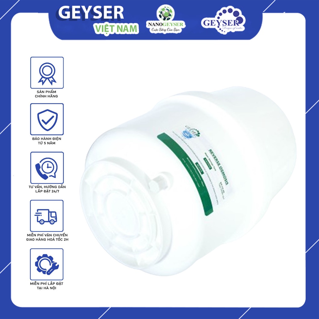 Bình áp máy lọc nước kèm van, dùng cho tất cả dòng máy RO, Karofi, Kangaroo, Aqua, Sunhouse...