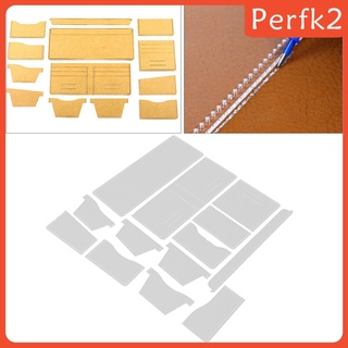 13Pcs Acrylic Short Wallet Card Holder Leather Craft Pattern Stencil Template