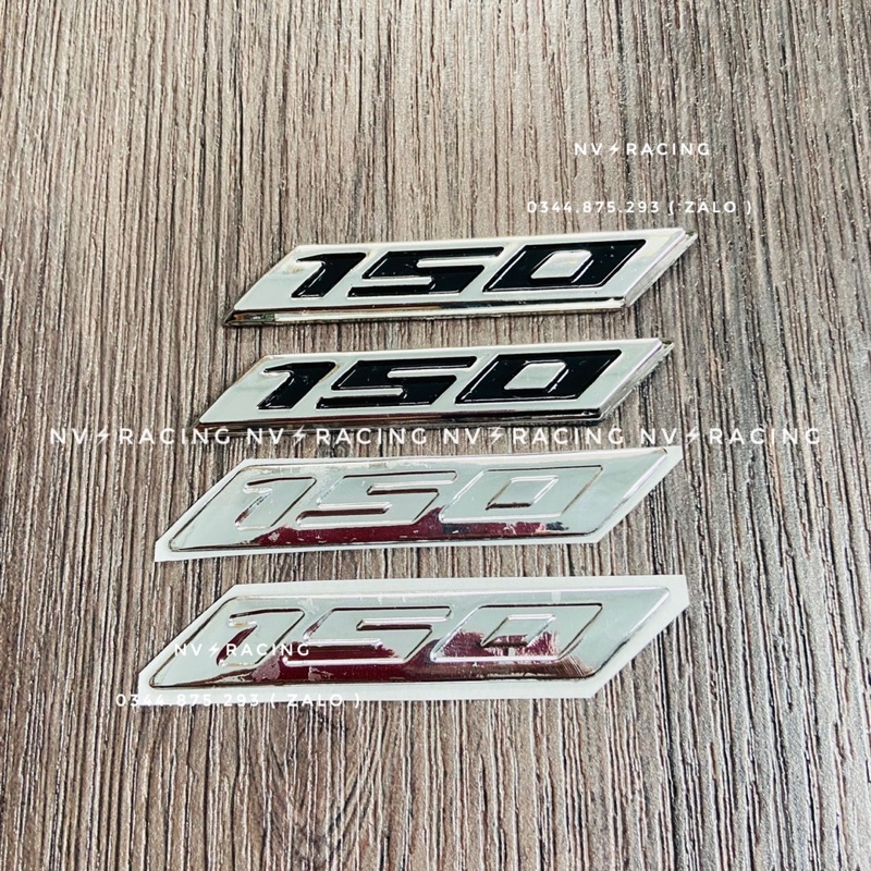 Tem logo dán chữ cứng 150i trắng đen chống thấm nước và bay màu
