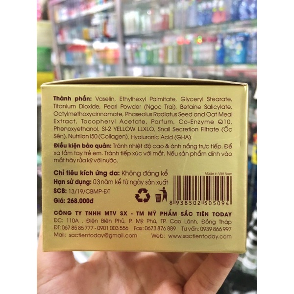 {chính hãng-giá sỉ} kem sắc tiên hủ lớn trắng da-giữ ẩm -chống nắng SPF 50+ hủ 25g( giá trên hủ 268k)