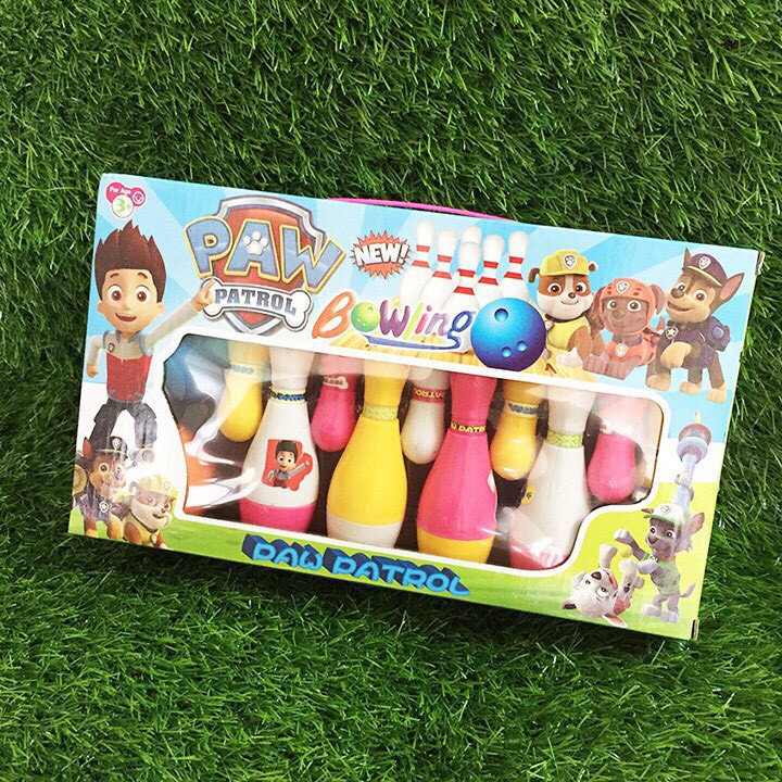 Đồ Chơi Bowling Paw Patrol Vui Nhộn Giúp Nhận Biết Màu Sắc, Rèn Luyện Vận Động Cho Bé