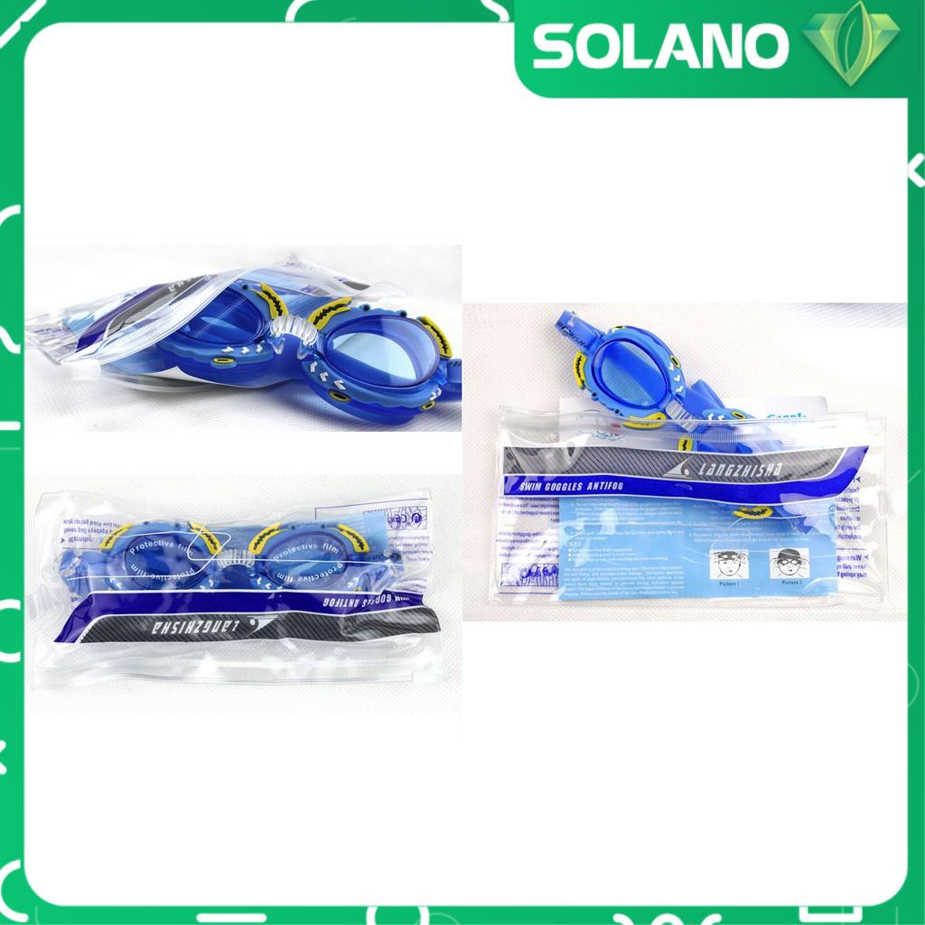 Kính bơi cho bé SOLANO chống mờ trẻ em bơi lội an toàn nhựa silicon siêu bền SS-001299