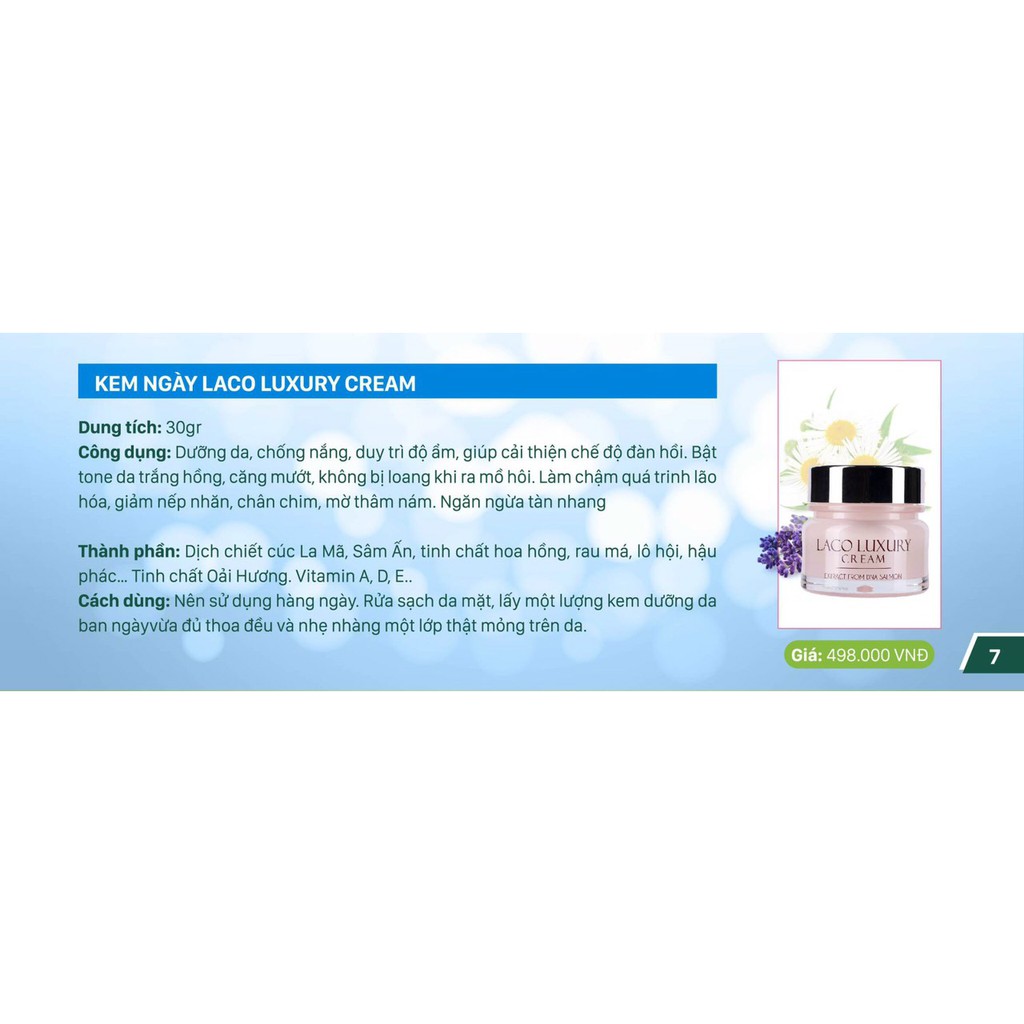[XÃ HÀNG + QUÀ 30K] Kem dưỡng da ngày Laco Luxury Cream trắng da mờ nám chống nắng Amila KN01 tặng bông tẩy trang 30k | BigBuy360 - bigbuy360.vn