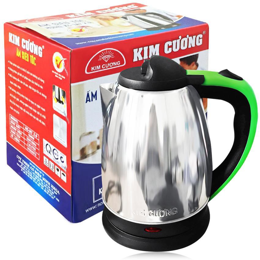 Ấm siêu tốc inox kim cương 2l