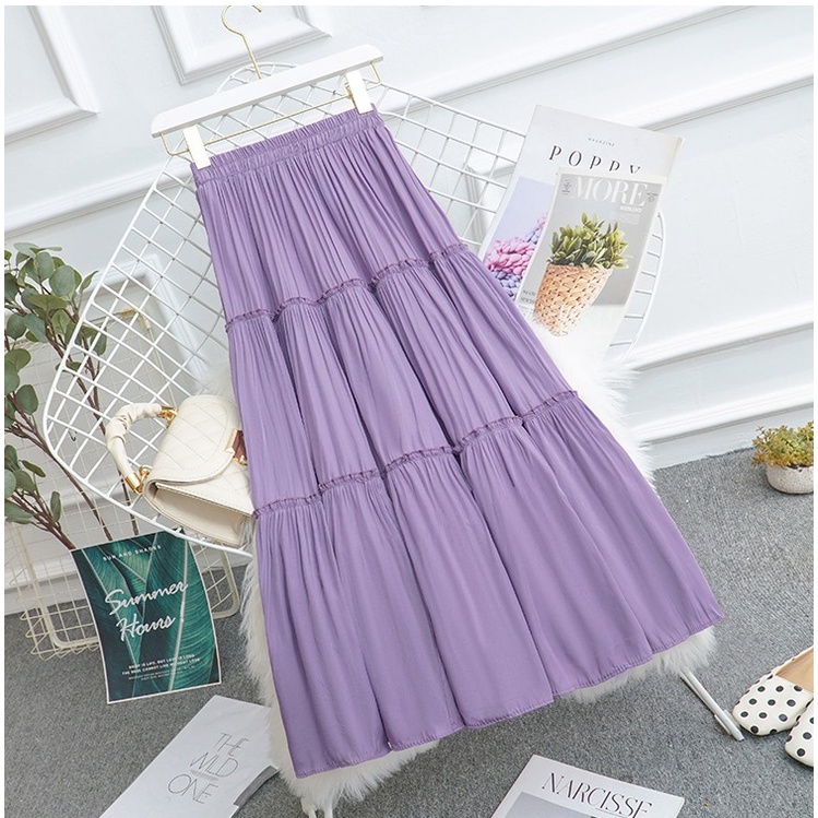 CHÂN VÁY LANH LỤA 2 LỚP FREESIZE CAO CẤP