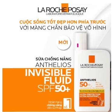 La Roche Posay Anthelios Invisible Fluid SPF 50+ Kem Chống Nắng La Roche Posay dành cho da nhạy cảm 50ml