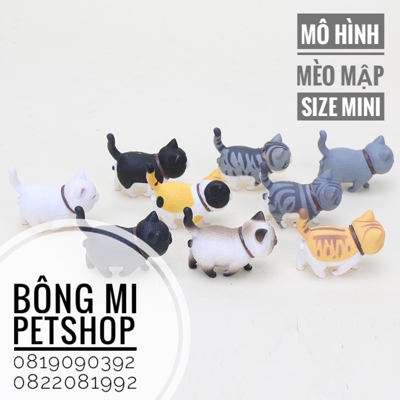 [QUÀ TẶNG] Mô hình tượng trang trí Mèo Mập [Bông Mi Petshop]