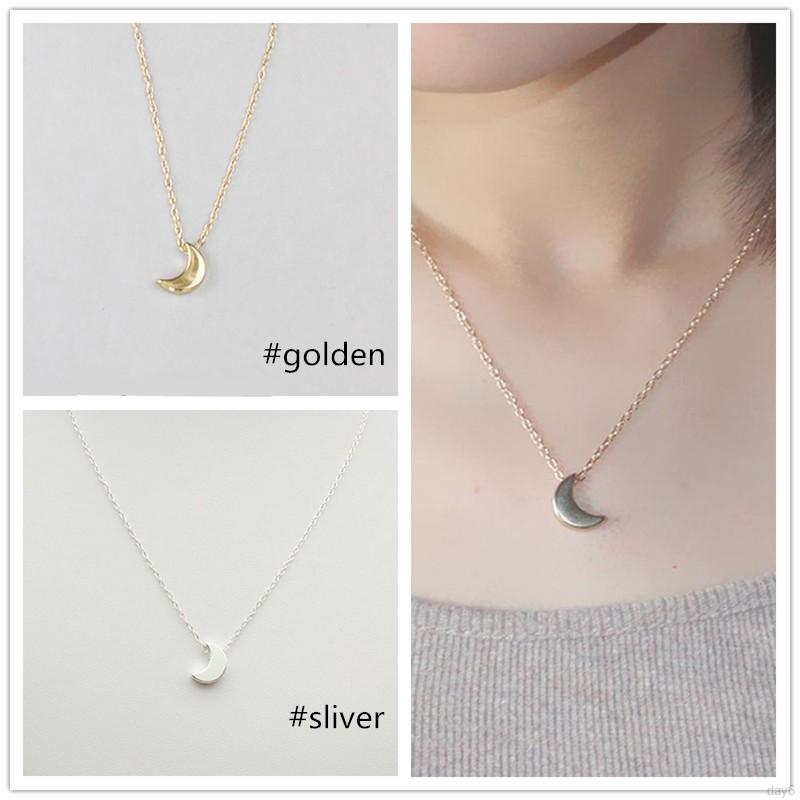 Dây chuyền mặt trăng lưỡi liềm phong cách Hàn Quốc