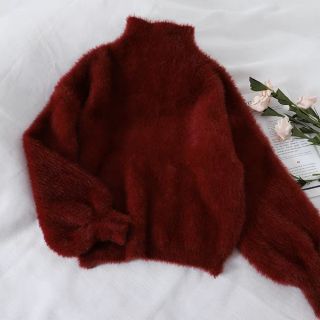 (Xã Kho) Áo len lông thỏ cao cổ