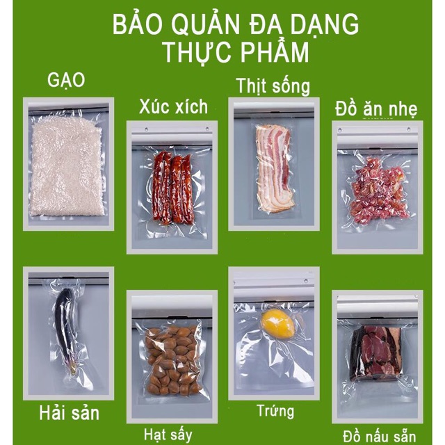 1 KG Túi Hút Chân Không PA Bảo Quản Thực Phẩm Đủ Size