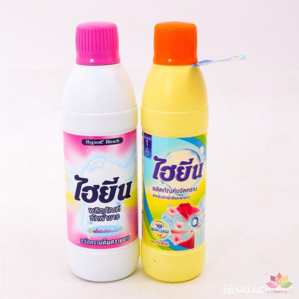 Chai tẩy trắng quần áo trắng và áo màu HYGIENE 250ml  THÁI LAN siêu sạch