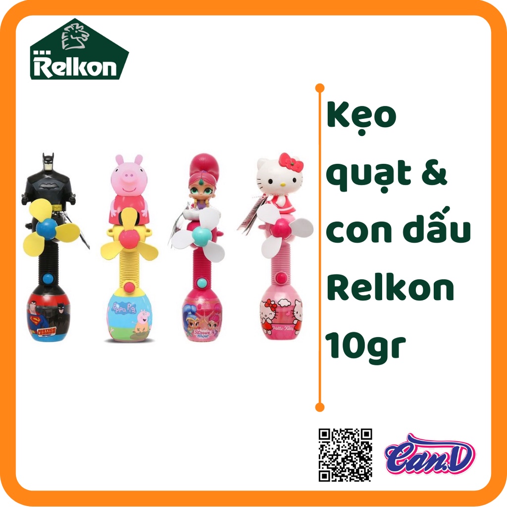(4 mẫu) Kẹo quạt & con dấu Relkon 10gr