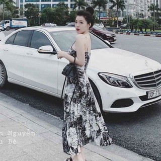 váy 2 dây loang dáng xòe lạ mắt