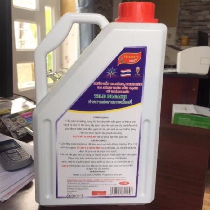 Nước tẩy xi măng xifa 1 lít can trắng tẩy cực mạnh– nước tẩy xi măng, rong rêu đa năng trên nền gạch cũ thành mới
