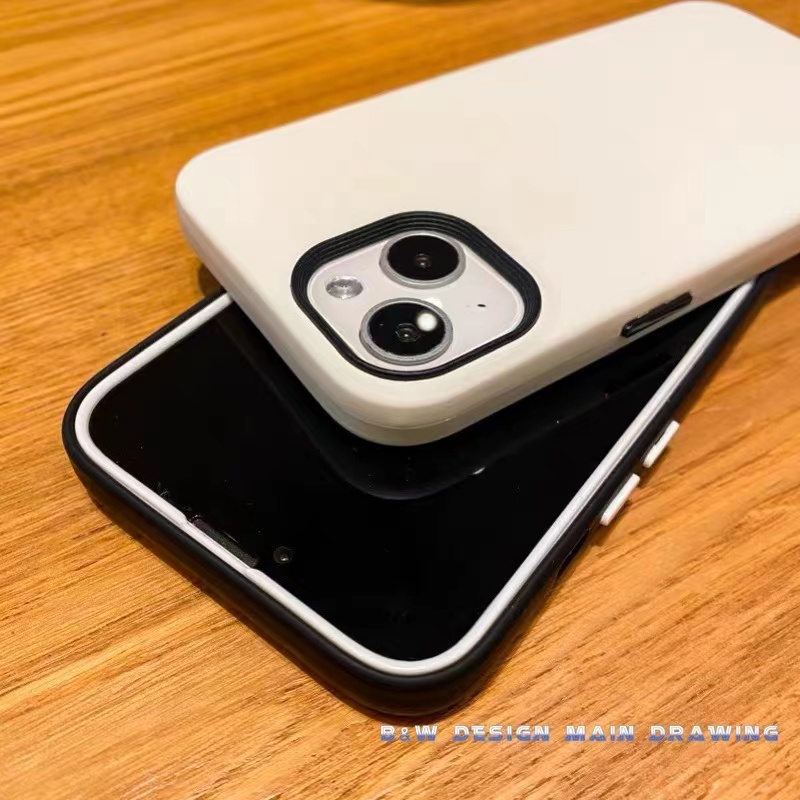 【3-Trong-1 Ốp Điện Thoại Silicon Nhám Kiểu Giáp Đơn Giản Chống Sốc Bảo Vệ Camera Cho iPhone 13 12 11 Pro MAX IX XS MAX XR i7 8 Plus