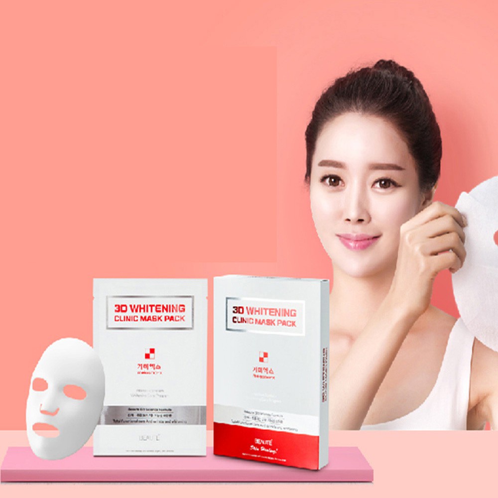 Mặt Nạ Dưỡng Trắng Chống Lão Hóa MELASMA-X 3D Whitening Clinic Mask 30ml x 10 miếng - Hàn Quốc BONGSHOPAUTHENTIC