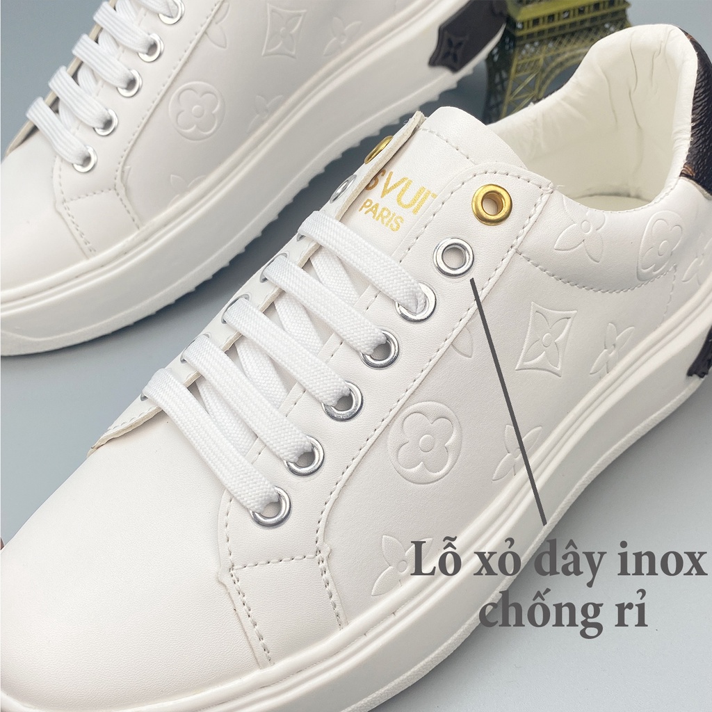 Giày Sneaker LV Màu Trắng Thời trang siêu Hot, xịn xò,Giày