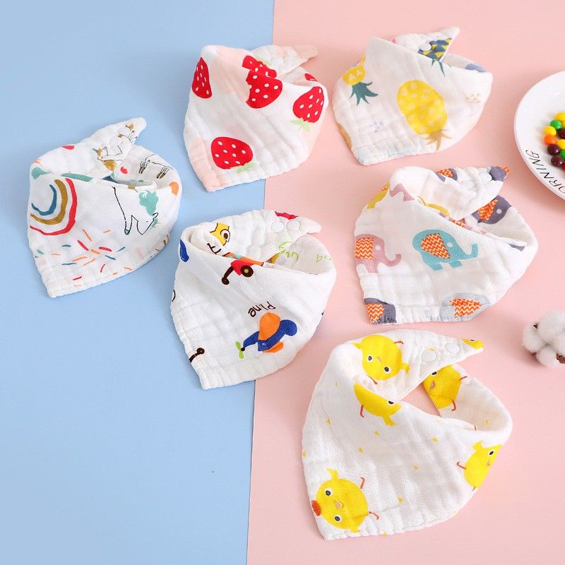 Yếm xô tam giác 6 lớp mềm mại cho bé