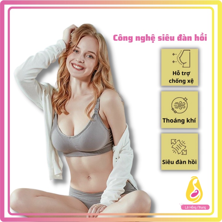 Áo ngực cho con bú chống chảy xệ siêu bền siêu đàn hồi Kuta AN001
