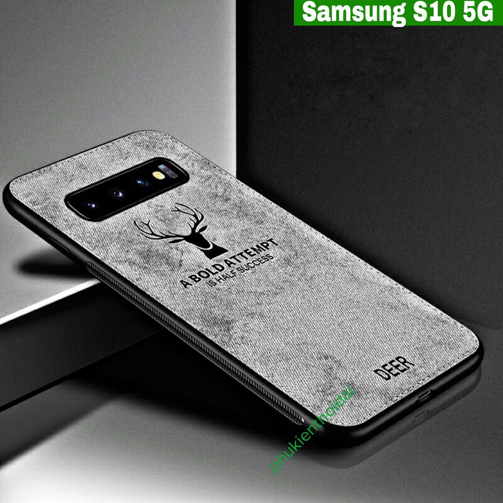 Ốp lưng Samsung S10 5G / S20 FE / S10 Plus chống sốc vân vải hươu nai thời trang cao cấp