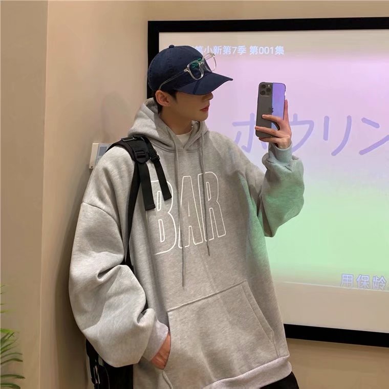 Áo hoodie dáng rộng phong cách hip hop thời trang mùa đông size M-5XL