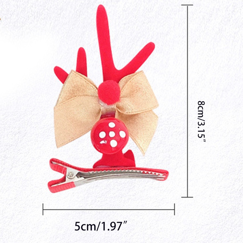 Kẹp Tóc Hình Sừng Tuần Lộc Giáng Sinh