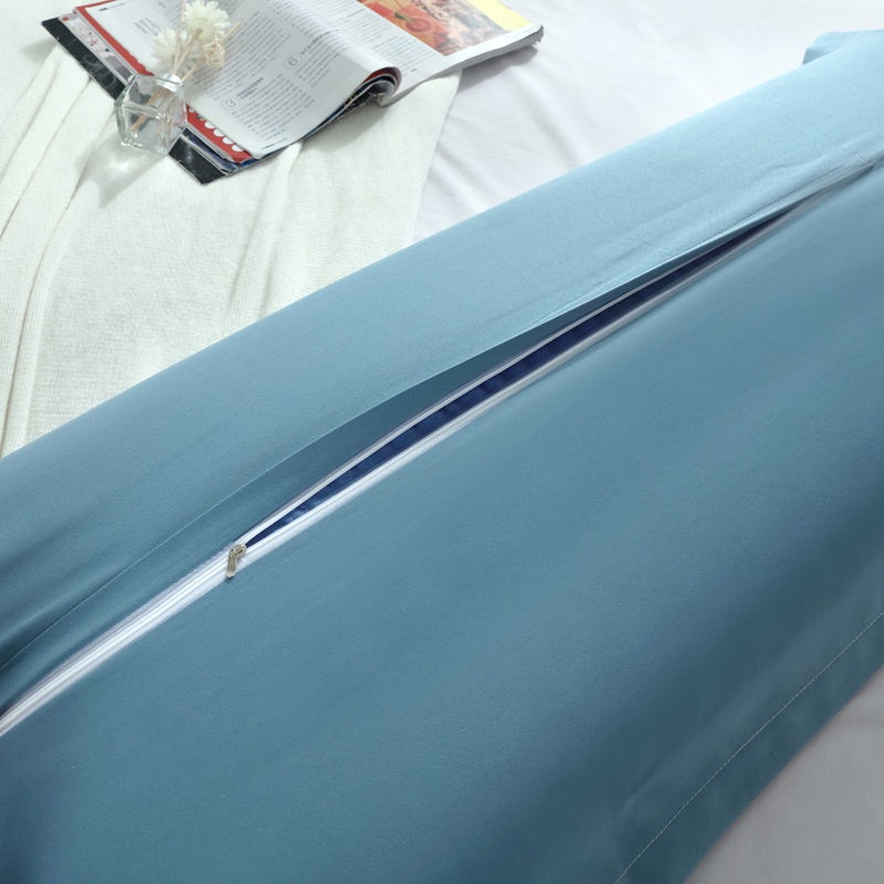 Vỏ Gối Dài 1.5m Bằng Lụa Màu Trơn Phong Cách Mới Có Thể Giặt Được + Ruột Gối Cho Cặp Đôi