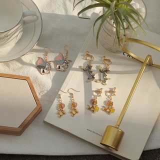 Bông Tai Dạng Kẹp Hình Chuột Hoạt Hình Dễ Thương