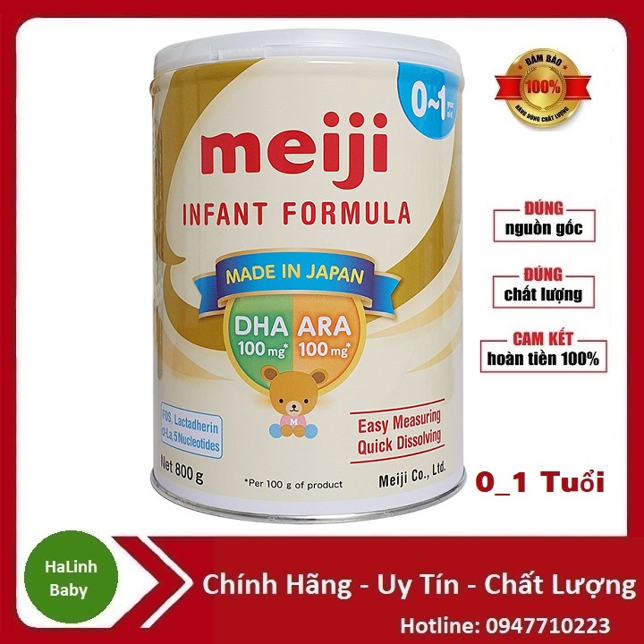 Sữa Meiji số 0, 9 Nhập khẩu 800g [Date 2023]