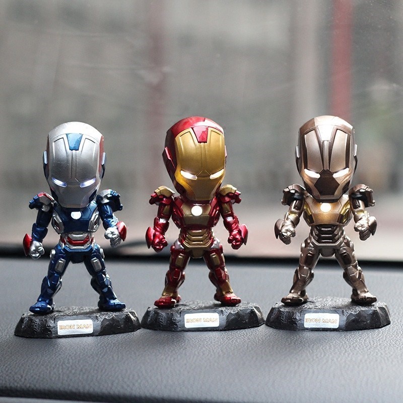 The Avengers Iron Man kim loại MK43 Bộ đồ chiến đấu có đèn led Mô hình có thể di chuyển