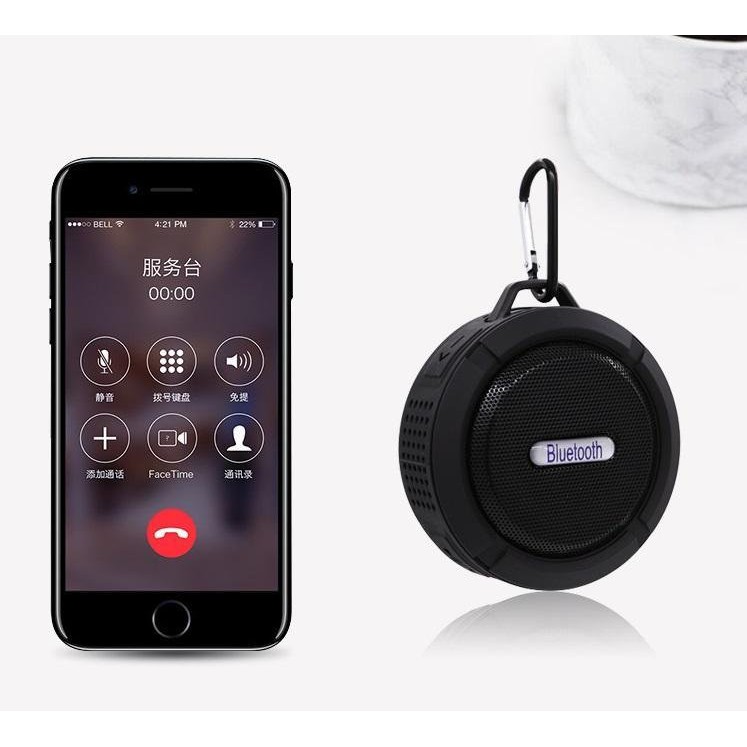 Loa Bluetooth C6-Chống nước chống va đập âm thanh cực hay stereo bass,kèm móc khóa C6