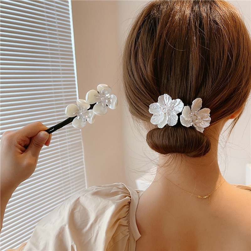 Băng đô hoa lưới ren đơn giản thanh lịch cho nữ