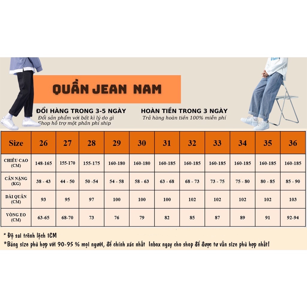 Quần jean baggy nam nữ HiYOU, Quần bò baggy nam nữ phom ống rộng có Bigsize