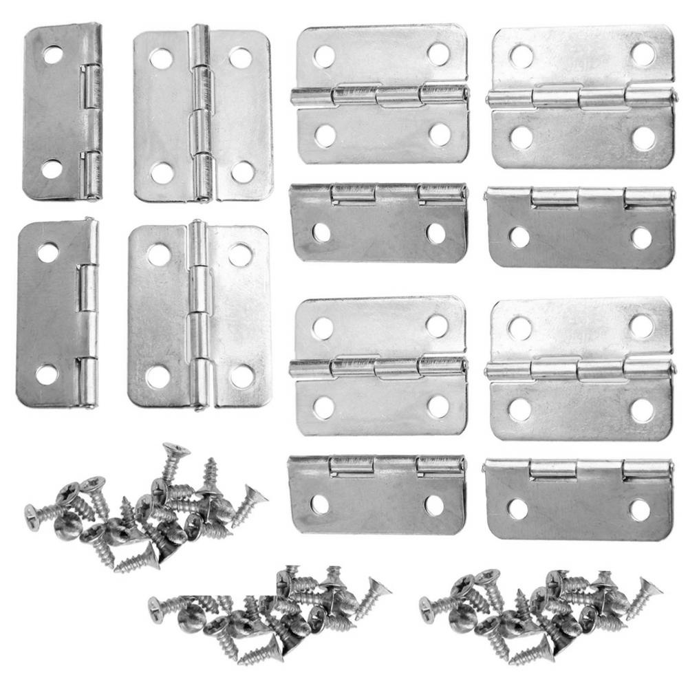 AARON1 Set 10 Bản Lề Cửa Kèm Ốc Vít Chuyên Dụng Cho Đồ Nội Thất Hộp Gỗ