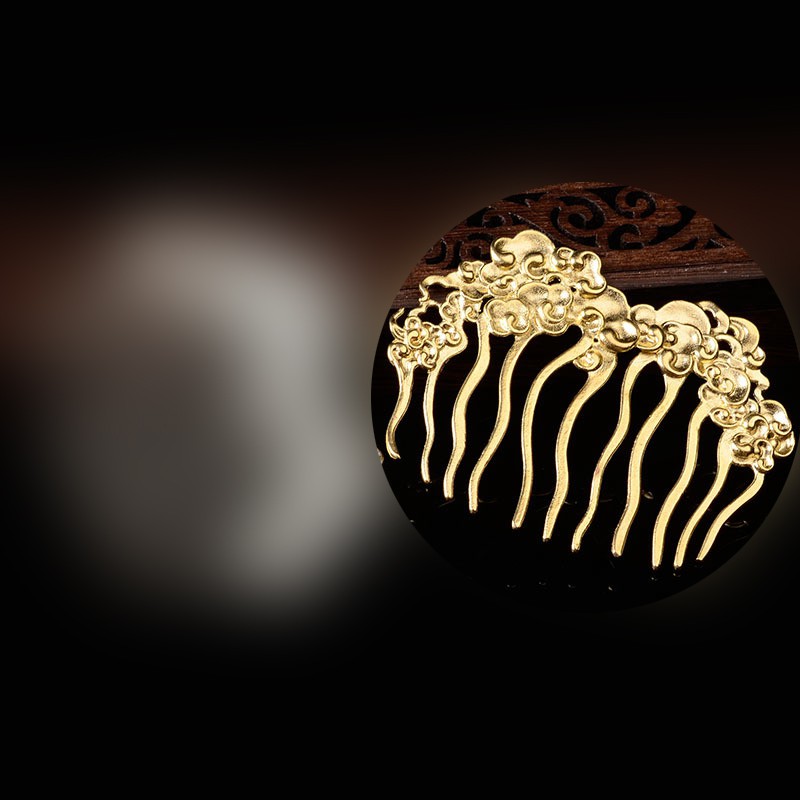 1 cán trâm vân mây 79*62mm nguyên liệu làm trâm làm trang sức cổ trang