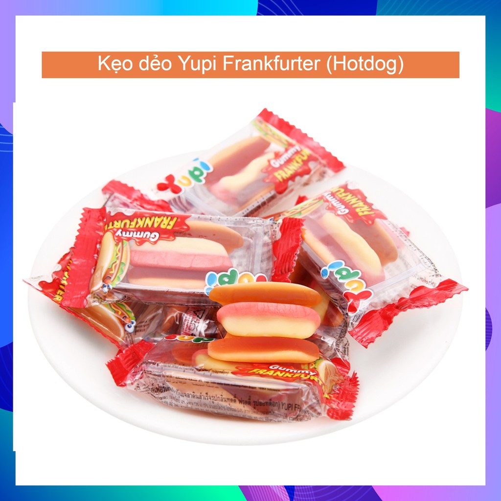 Kẹo dẻo Yupi Frankfurter (Hotdog) - 1 viên dùng thử