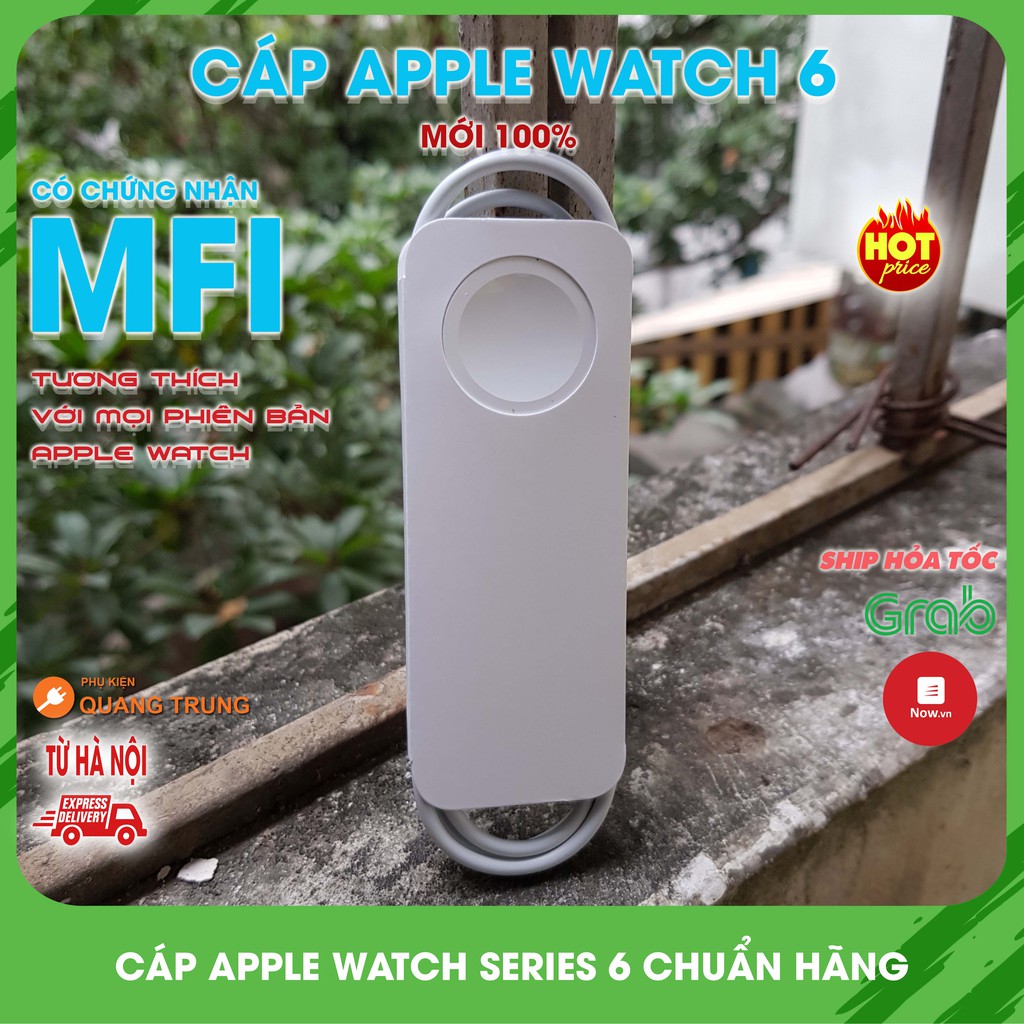 Cáp sạc apple watch series 6, chuẩn hãng tương thích mọi phiên bản apple watch