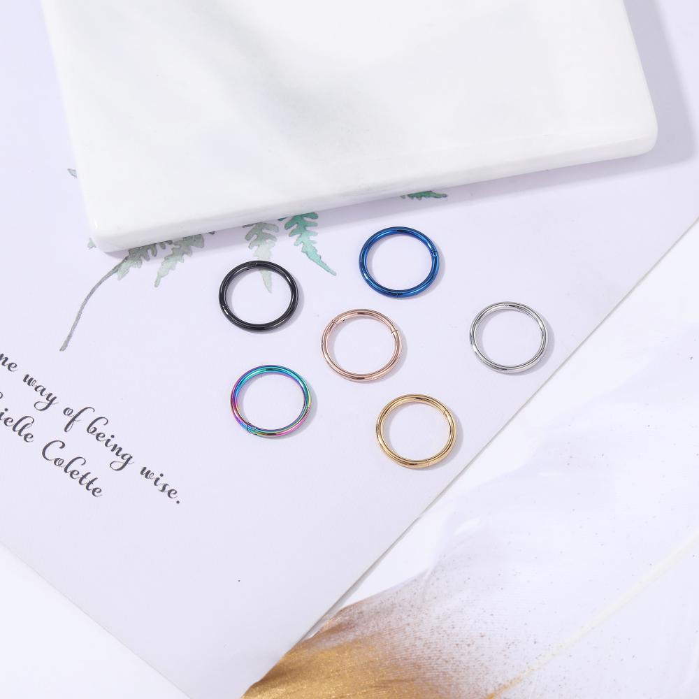 1 Khuyên Mũi Tròn Bằng Thép Không Gỉ 0.8/1/1.2mm