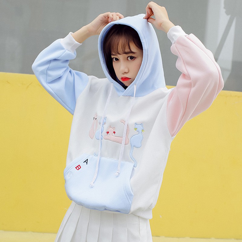 Áo khoác Hoodie 4 Chú Meo meo CUTE