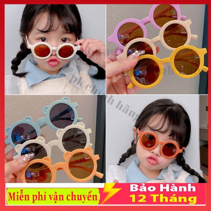 Kính Râm Trẻ Em Tròn Mờ , Kính Mát Trẻ Em, Gọng Tròn Thích Hợp Cho Bé 1-8 Tuổi, đi Biển , Đi Đường