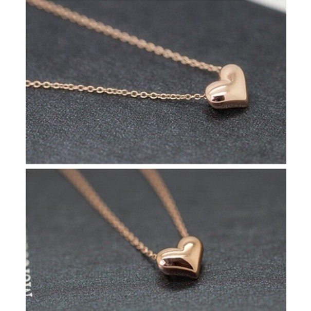 Dây Chuyền Mạ Vàng Hình Trái Tim Xinh Xắn