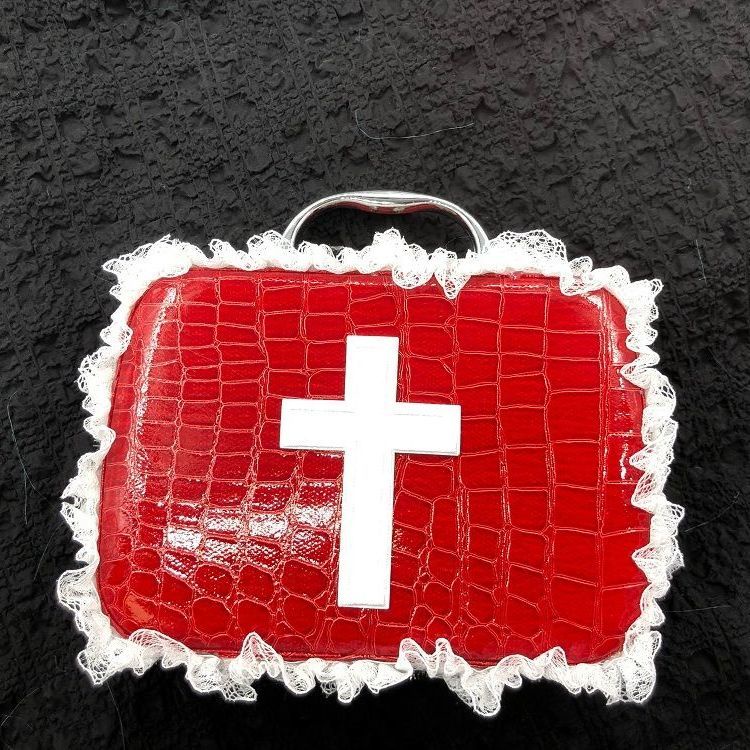 Túi Đựng Mỹ Phẩm Phối Ren Thủ Công Phong Cách lolita