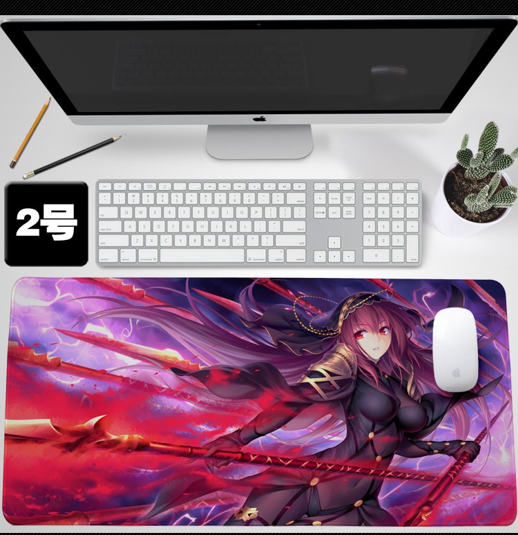 ♜☸♨Fate series Fgo black Joan of Arc Saber Skarha mouse pad oversized seam anime keyboard pad table mat