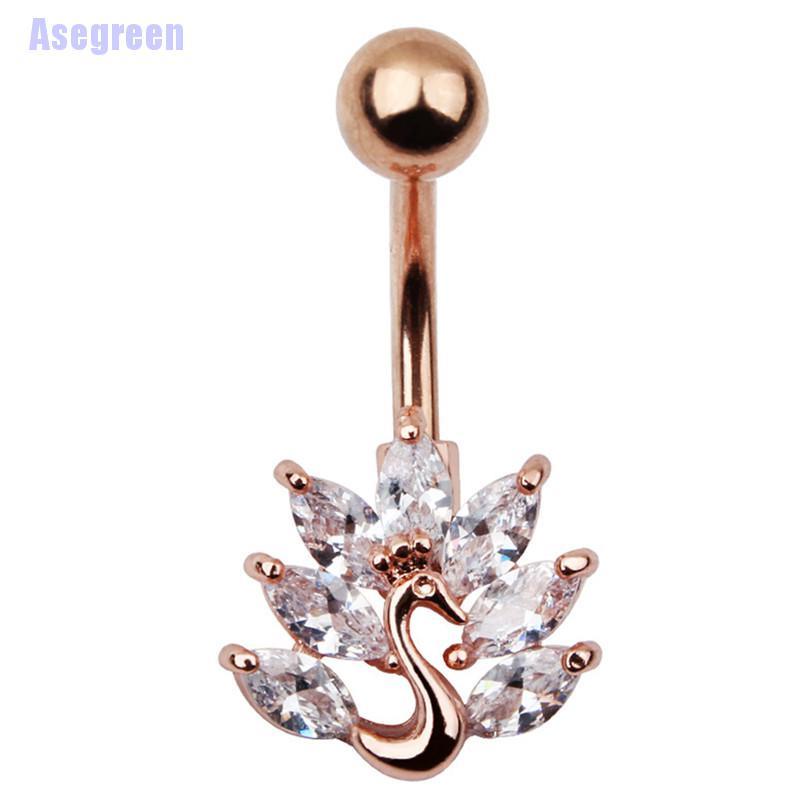 Khuyên Rốn Inox Đính Đá Zircon Sang Trọng
