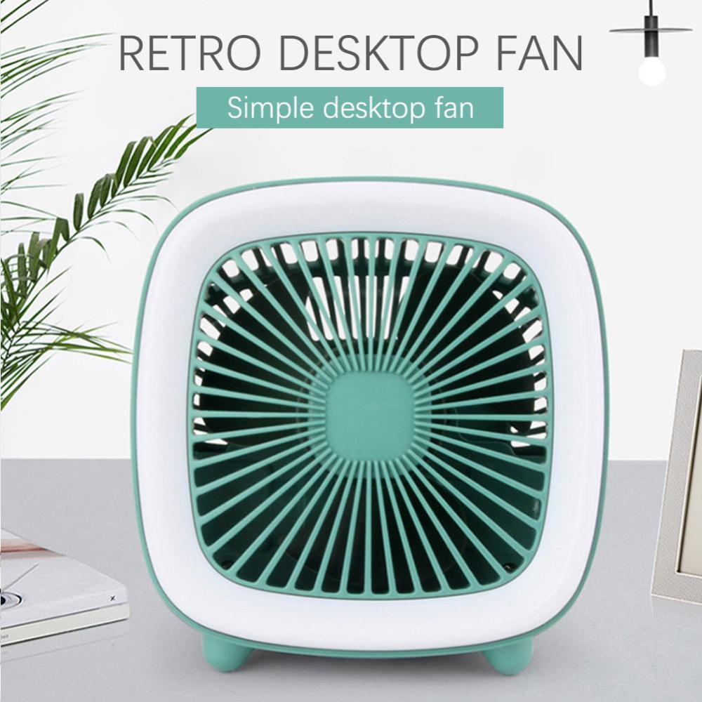 Quạt Mini Để Bàn E2F6 3 Tốc Độ Sạc USB Phong Cách Retro