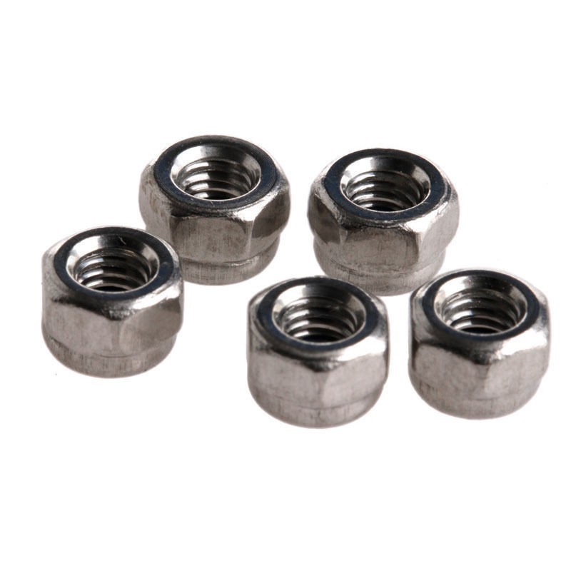 10Pcs M3-M10 Stainless Steel Nylon Screw Lock Hex Nut Insert Locking Nuts