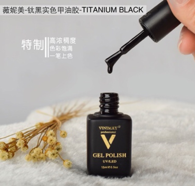 Sơn gel trắng đen vinimay màu đặc chuẩn bóng ko cần dùng top