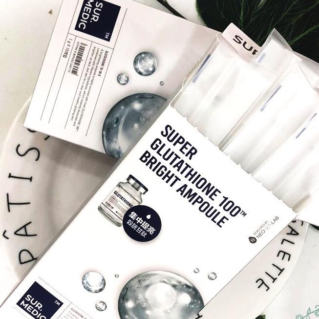 Tinh chất truyền trắng Sur.Medic Super Glutathione 100 Bright Ampoule 1g 1 ống x 10