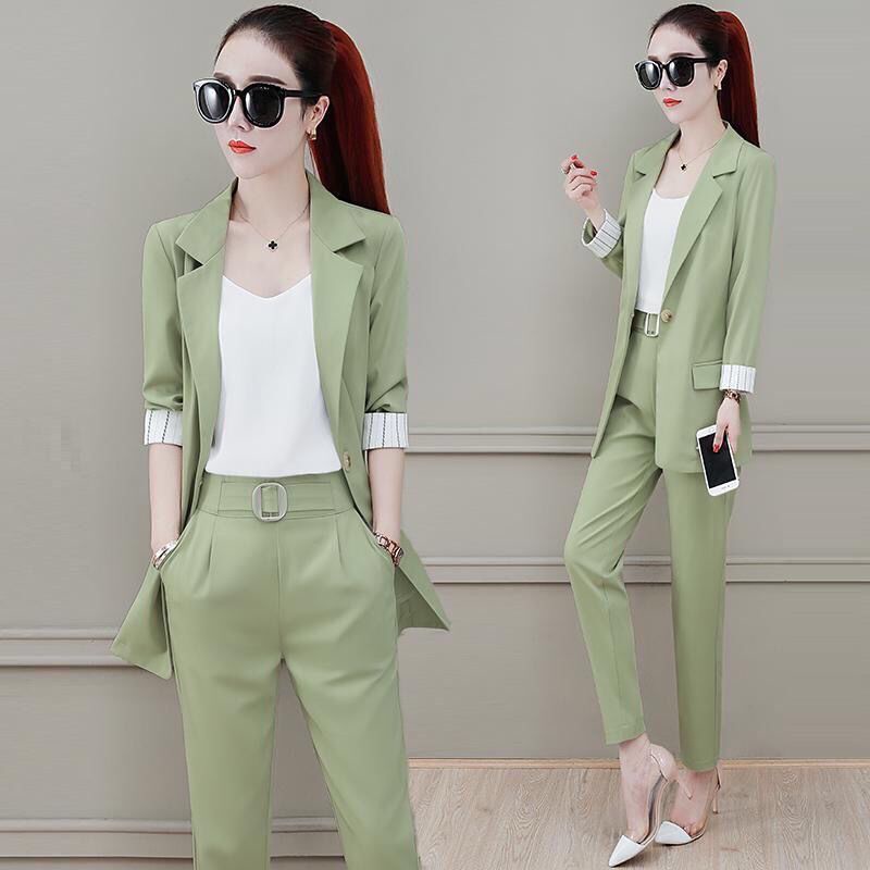 Bộ Trang Phục Công Sở Ba Món Áo Khoác + Quần Short + Áo Vest Thời Trang Dành Cho Nữ GpC0 2022